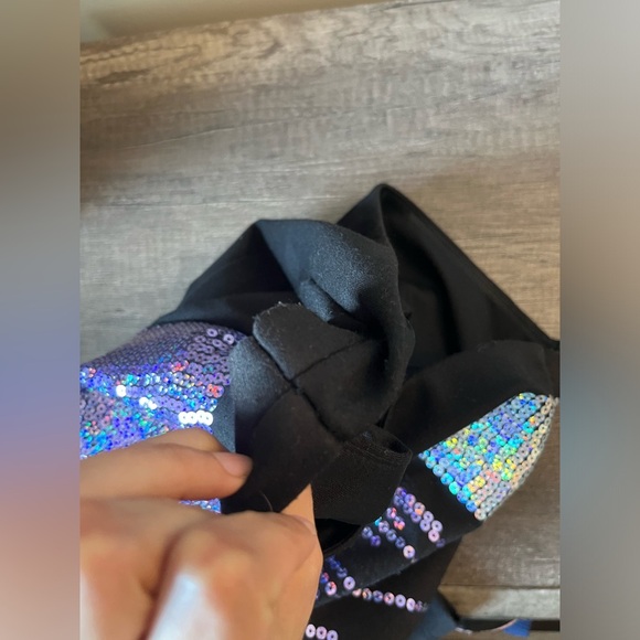 Michael Kors One-Shoulder Sequin Dress - Black and Purple - Picture 9 of 9